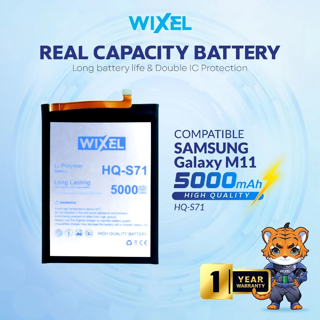 WIXEL Baterai Samsung Galaxy M11 HQ-S71 SM-M115F M115 Batre Batrai Battery Original Ori Dual HP Handphone HQS71 Double Power Real Capacity Dual