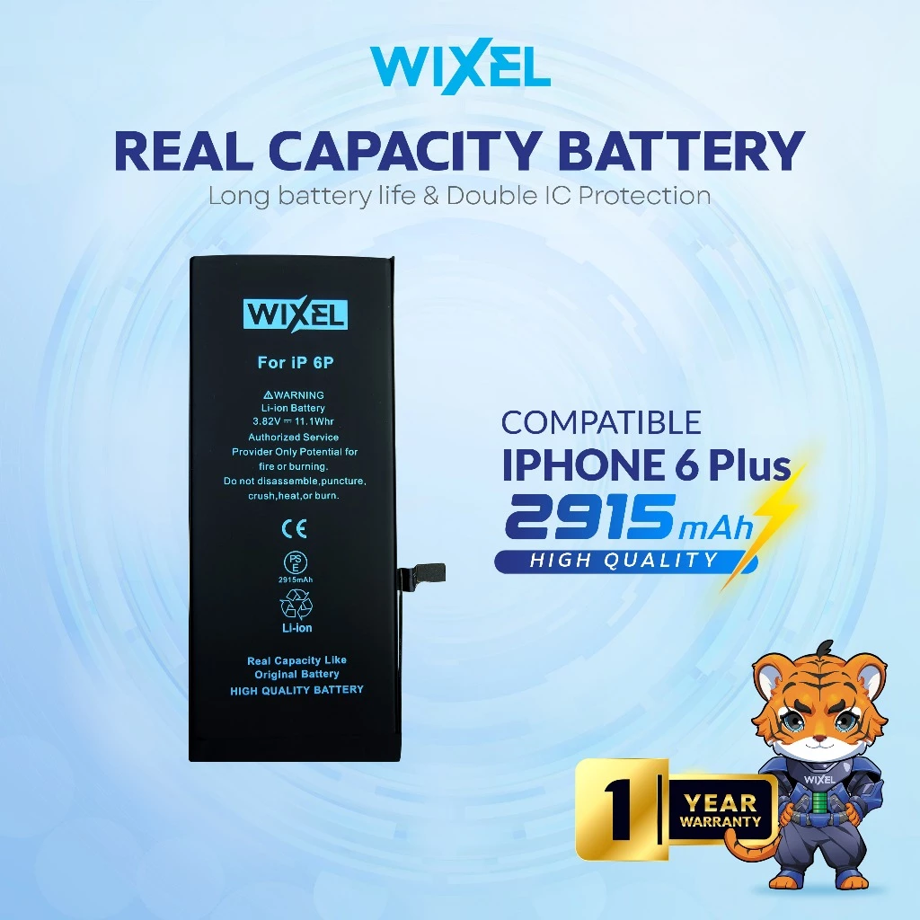 WIXEL Baterai Iphone 6+ 6 PLUS Batre Batrai Battery Dual Double Power Original HP Handphone Apple Ip Ori