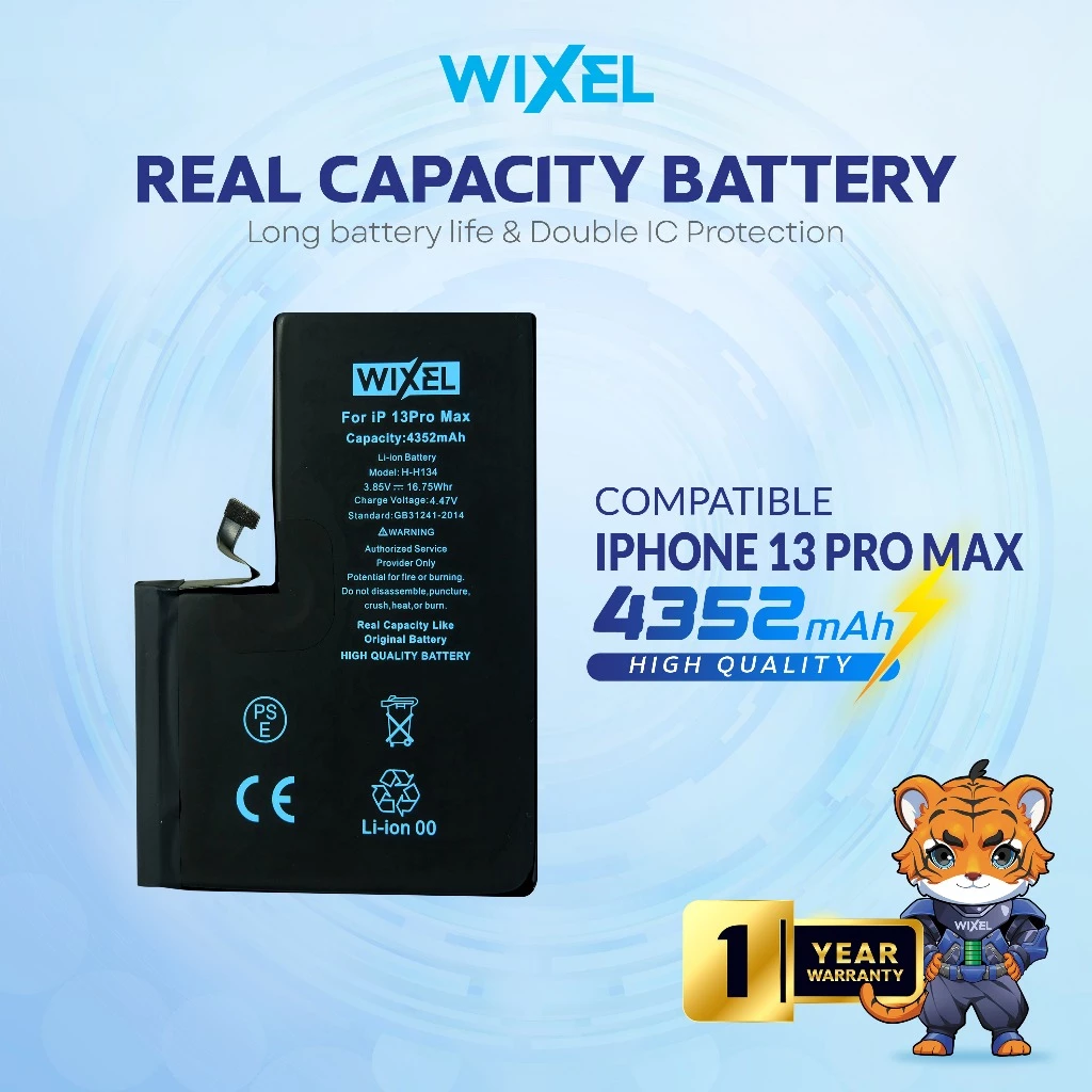 WIXEL Baterai Iphone 13 PRO MAX Batre Batrai Battery Dual Double Power HP Handphone Apple Ip Ori Original Promax