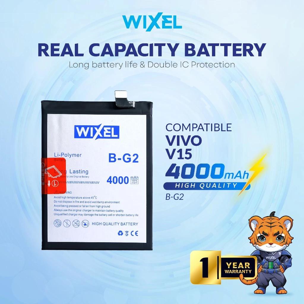 WIXEL Baterai Vivo V15 1819 B-G2 BG2 Double Power Real Capacity Original Batre Batrai Battery HP Handphone Ori